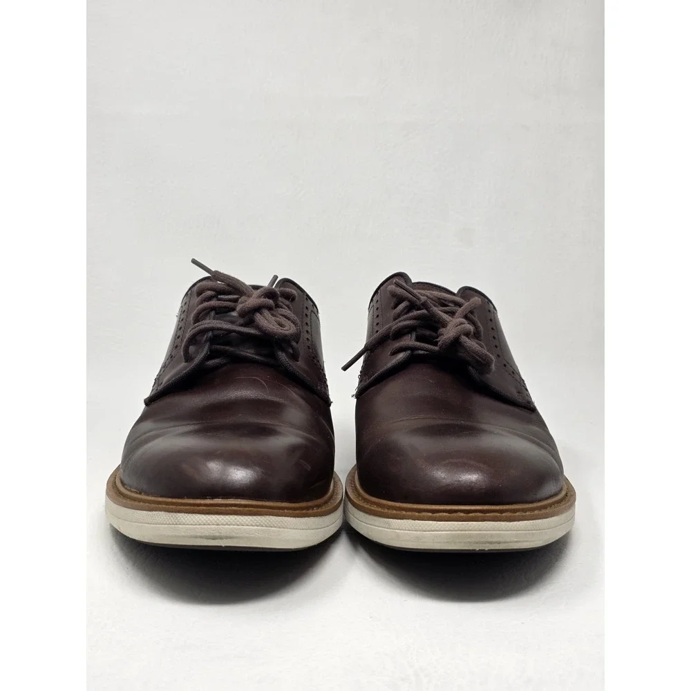 Cole Haan Go-To Plain Toe Oxford Shoes Dark Coffee Brown C35083 Men's Size 10 M